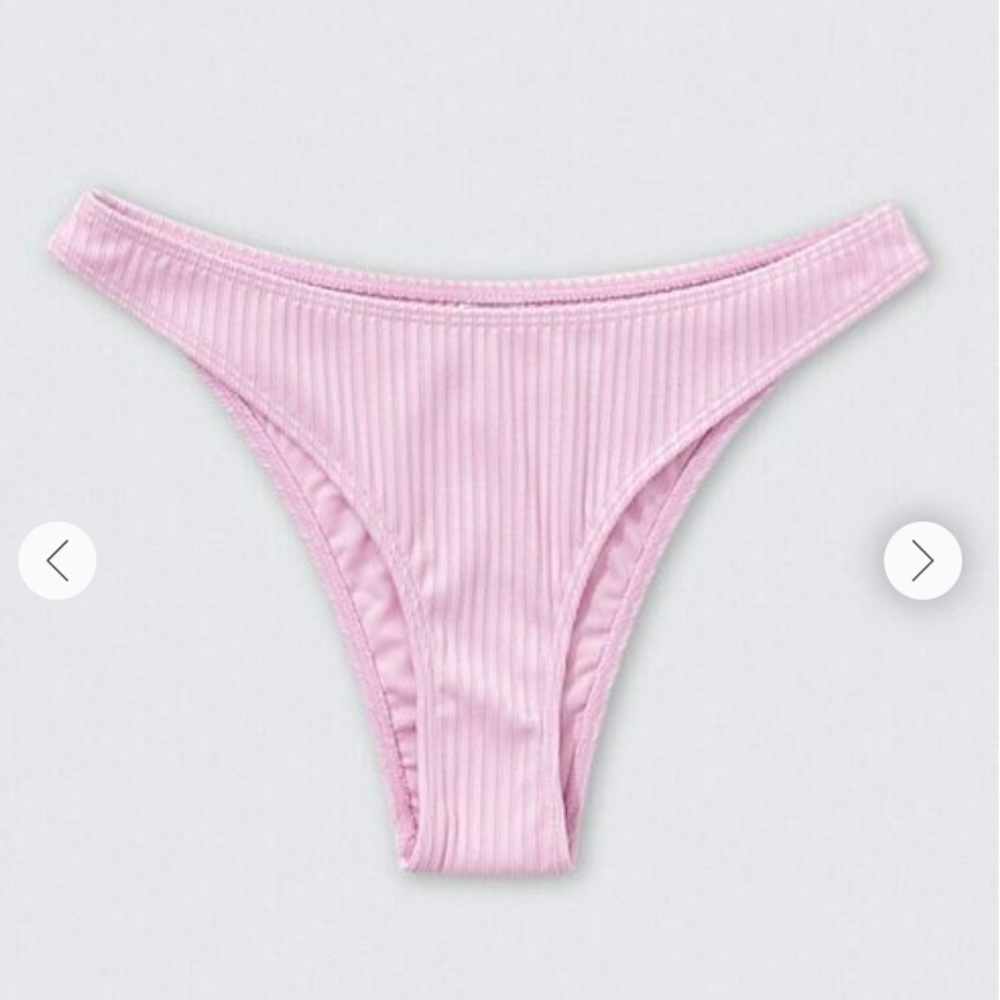 Cheeky ribbed bikini bottoms
